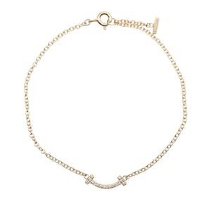 TIFFANY 18k Gold Diamond Charm Bracelet